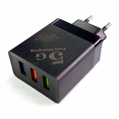 CARPRIE Charger USB Compact Fast Charging 3 Port 2.4A - AR101 - Black — gambar 2