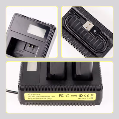Charger Baterai Travel 2 Baterai 1600mAh for Sony - NP-FW50 - Black — gambar 2
