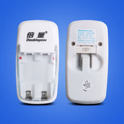 Doublepow Charger Baterai Rechargeable 2 Slot AA AAA with AAA 2 PCS - DP-B01 - White — gambar 2