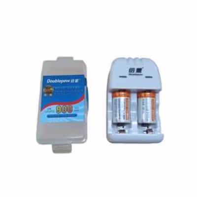 Doublepow Charger Baterai Rechargeable 2 Slot CR2 with CR2 2 PCS - DP-K06 - White — gambar 2