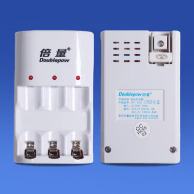 Doublepow Charger Baterai Rechargeable 3 Slot AA AAA with AAA 3 PCS - DP-B33 - White — gambar 2