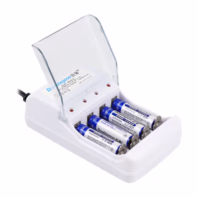 Doublepow Charger Baterai Rechargeable 4 Slot AA AAA with AAA 4 PCS - DP-B02 - White — gambar 2