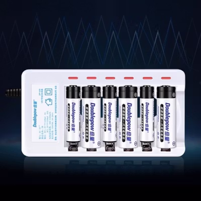 Doublepow Charger Baterai Rechargeable 6 Slot AA AAA with AA AAA 6 PCS - DP-U06 - White — gambar 2