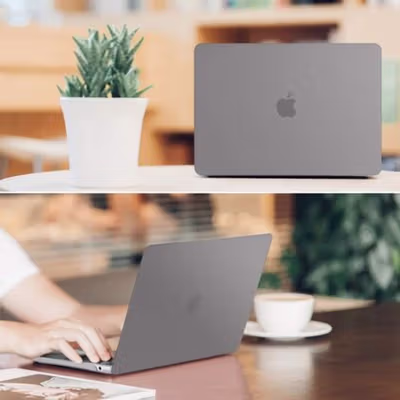 Batianda Hard Crystal Matte Case Cover Macbook Air 13 Inch A1932 A2179 - Black — gambar 2