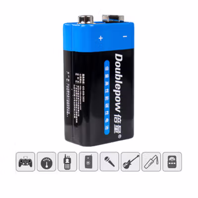 Doublepow Baterai 9V Non-Rechargeable 1 PCS - Black/Blue — gambar 2