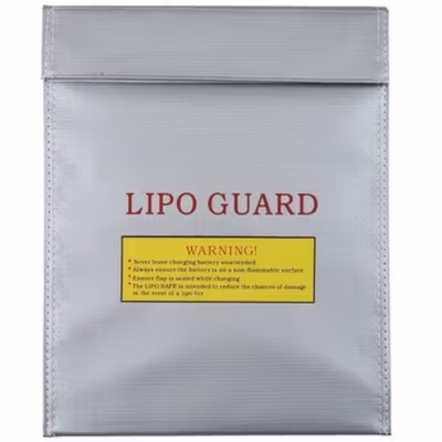 Generic RC LiPo Battery Safety Guard Charge Bag 22.5x29cm - AA401 - Silver — gambar 2