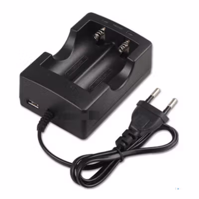 HONG DONG Charger Baterai 2 Slot 18650 26650 Li-Ion with LED - HD-999A - Black — gambar 2