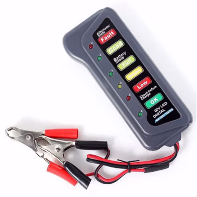 Tirol Tester Baterai Digital Battery Checker 12V 6 LED - BJ-803 - Black — gambar 2