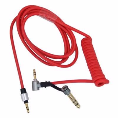 AUX Audio Cable Pro Detox 3.5 and 6.5mm Male to Male - AV141 - Red — gambar 2