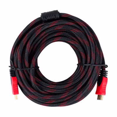 High Speed HDMI to HDMI Cable OD7.3mm Gold Plated 1080P 10M - HYX - Black — gambar 2