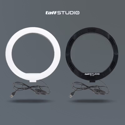 TaffSTUDIO Lampu Ring Light LED 3in1 Color Phone Holder 25.4cm 10W - QX-260 - Black — gambar 2