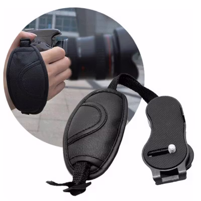 TOAZOE Hand Grip Wrist Strap Camera DSLR Leather for Nikon Canon - TZ-42 - Black — gambar 2