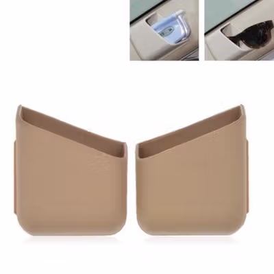Auto Sport Kantung Pillar Pocket Mobil Sekat Penyimpanan Barang - KMS-933 - Cream — gambar 2