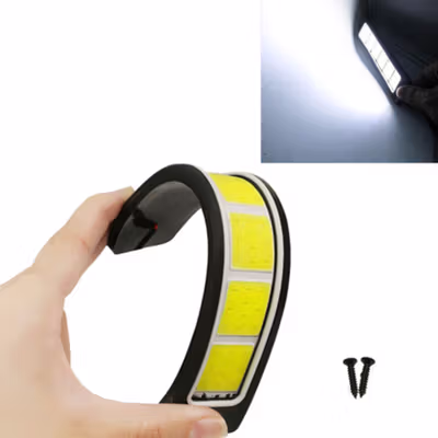 Lampu Kabut Mobil Foglamp LED COB DRL Waterproof Cool White 12V 190mm - MA357 - Black — gambar 2