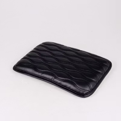 LOEN Armrest Sandaran Tangan Mobil Cushion Cover Pad Kulit PU - C3988 - Black — gambar 2