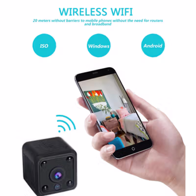 Yisfream Kamera CCTV Indoor Mini WiFi IP Camera IR Detection 480P - Y-36 - Black — gambar 2