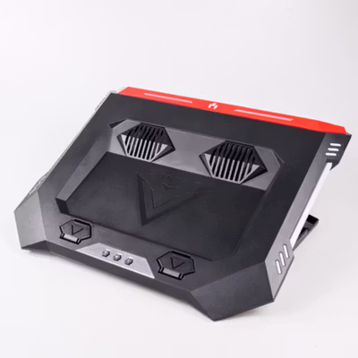 NUOXI MC Cooling Pad Laptop Gaming Kipas Pendingin RGB 2 Fan 18 Inch - X500 - Black/Red — gambar 2