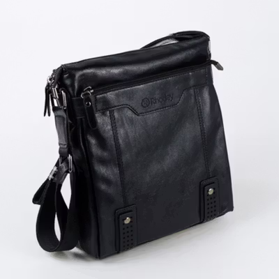 Rhodey Tas Selempang Messenger Crossbody Bag Pria - 8001 - Black — gambar 2