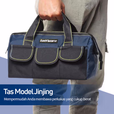 Taffware Tas Perkakas Storage Tool Bag Waterproof Wear Resistant 13 Inch - A03403 - Blue — gambar 2