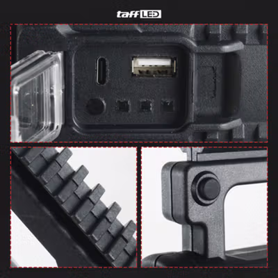 TaffLED Senter LED XHP50 Rechargeable Waterproof 1000 Lumens - W590 - Black — gambar 2