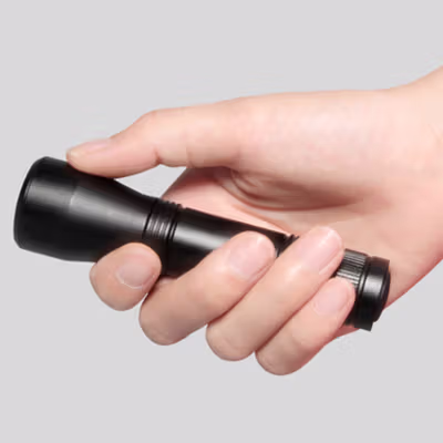 TaffLED Senter UV Ultraviolet Mini Flashlight Waterproof Zoomable Head - CT1 - Black — gambar 2