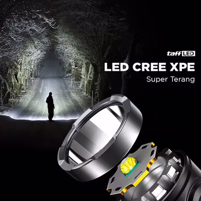 TaffLED Senter LED Cree XPE Waterproof Rechargeable IPX6 7800 Lumens - BL-822 - Black — gambar 2