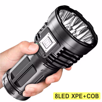 ZHIYU Senter LED Flashlight Waterproof USB Rechargeable XPE dan COB - S11 - Black — gambar 2
