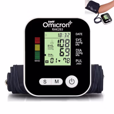 TaffOmicron Tensimeter Digital Pengukur Tekanan Darah Dual Power - RAK-283 - White — gambar 2
