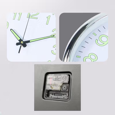 Ainivia Jam Dinding Quartz Creative Design Model Luminous 30cm - MM61WC - White — gambar 2