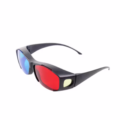 Beawesome Kacamata 3D Glasses Movie Cinematic Frame Plastik H2 - Black — gambar 2