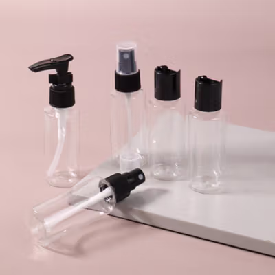 BEIYIN Botol Travel Size Liquid Spray Bottle Pack Plastik 5 PCS - 1712 - Black — gambar 2