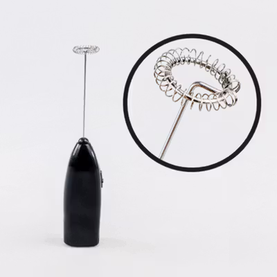 Hand Mixer Mini Pengocok Telur Milk Frother Electric Battery Power - F-016 - Black — gambar 2