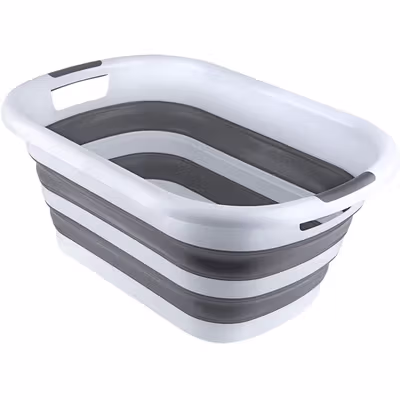 MIHOME Ember Lipat Baskom Laundry Bucket Collapsible 40L - FB4610 - Gray — gambar 2