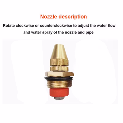 Taffware Drip Irigasi Taman Water Mist Sprinkler Nozzle Brass 1/2 Inch - JM008 - Copper — gambar 2