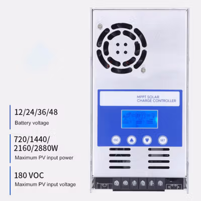 SolaBright Solar Charge Controller MPPT Regulator 12V/24V/36V/48V 60A - MPPT-6048 - Silver — gambar 2