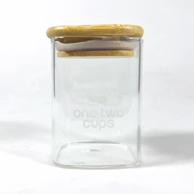 One Two Cups Toples Kaca Penyimpanan Makanan Kedap Udara Storage Jar 230ml - HC1019 - Transparent — gambar 2