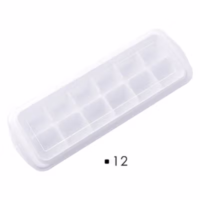 SSGP Cetakan Es Batu Jelly Kotak Ice Cube Tray 12 Grid - DY0972 - White — gambar 2