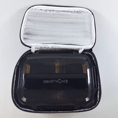 TaffHOME Kotak Makan Stainless Steel 304 Sealed Lunch Box 1.3L 3 Grid - U-4 - Black — gambar 2