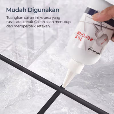 TaffHOME Lem Keramik Multifungsi Celah Ubin Tile Gap Sealant 280ml - TG17 - Black — gambar 2