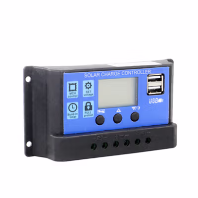 Taffware Solar Charger Controller Regulator LCD Dual USB 10A 12V 24V - W88-A - Black — gambar 2