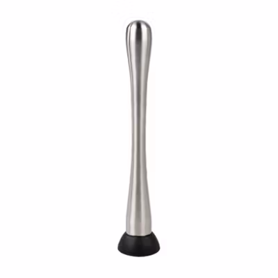 BalmyDays Slim Waist Muddler Bar Mixer Mojito DIY Cocktail Tools 22cm - Silver — gambar 2