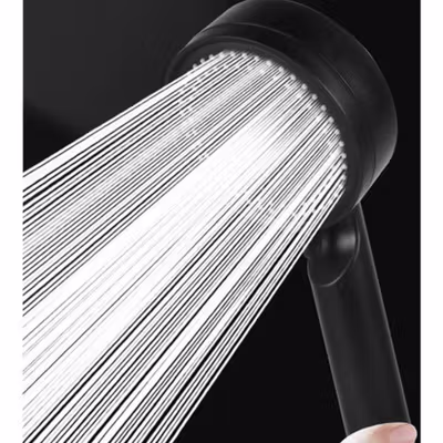 BATHE PROJECT Kepala Shower Mandi 8 Mode Flow Adjustable Shower Head - SH28 - Black — gambar 2
