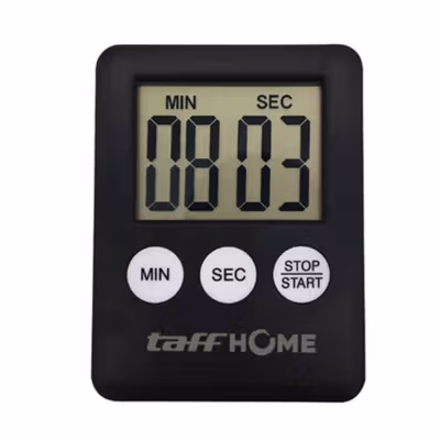 TaffHOME Timer Masak Dapur Digital Mini Magnetic Kitchen Countdown - 704AAB - Black — gambar 2