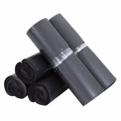 TaffPACK Kantong Amplop Plastik Packing Polybag Recycle 100 PCS 17x30cm - Black — gambar 2