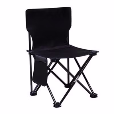 TaffSPORT Kursi Lipat Portable Outdoor Folding Chair L 38x38x65cm - DFC001 - Black — gambar 2
