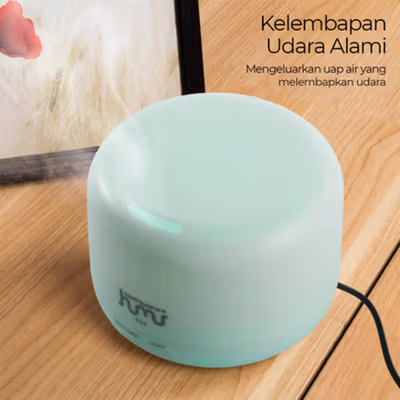 Taffware HUMI Air Humidifier Mini Ultrasonic Diffuser LED 300ml Remote - H24 - White — gambar 2