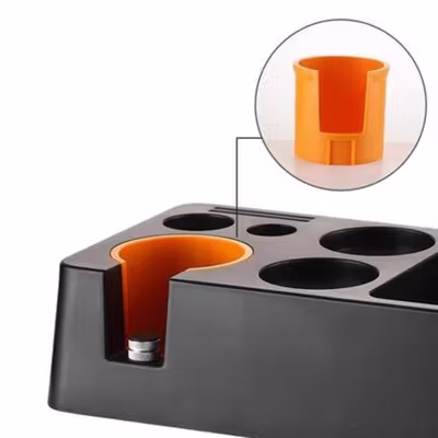 One Two Cups Wadah Ampas Kopi Knock Box with Portafilter Holder - MG34 - Black — gambar 2