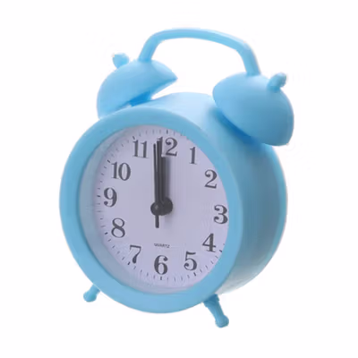 DESIGIFT Jam Weker Alarm Bedside Double Bell Clock - SA704B - Blue — gambar 2