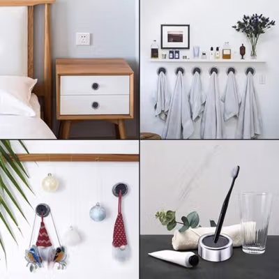 Eiqer Holder Gantungan Handuk Spiral Bathroom Towel Hanger 3 PCS - E-3C - Silver — gambar 2