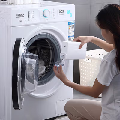 HOMEY Wadah Botol Refill Deterjen Cair Laundry Softener 1L - HM1L - White — gambar 2
